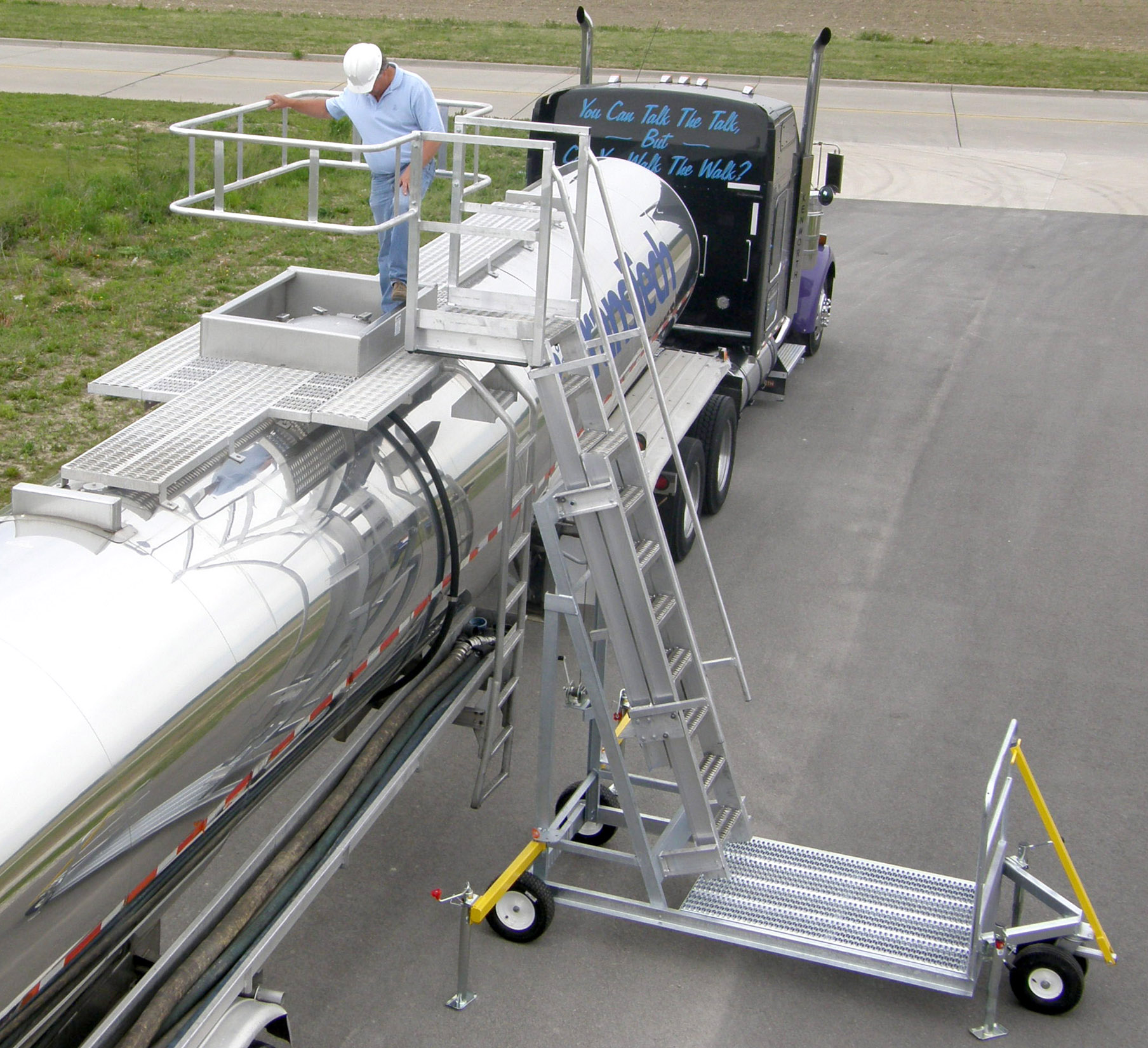 Mobile Loading Platform Rear Stabalizing Jack - Stair End